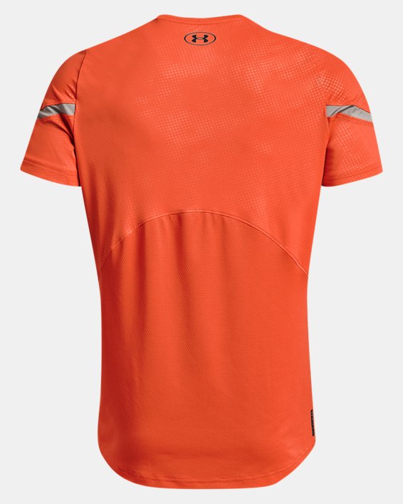 Herenshirt UA RUSH™ Emboss met korte mouwen, Orange, pdpMainDesktop image number 6